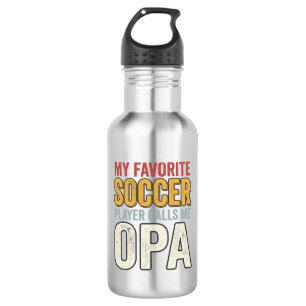 Soccer Opa Vintage Typography Shirt Design_1 532 Ml Water Bottle
