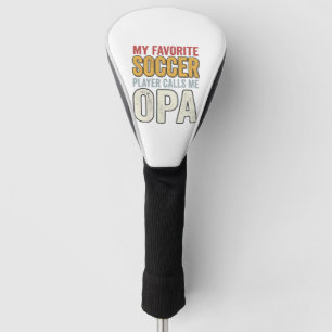 Soccer Opa Vintage Typography Shirt Design_1 Golf Head Cover