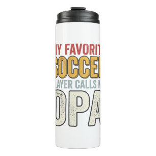 Soccer Opa Vintage Typography Shirt Design_1 Thermal Tumbler