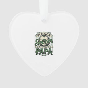 Soccer Papa Vintage Engraving Shirt Design_1 Ornament