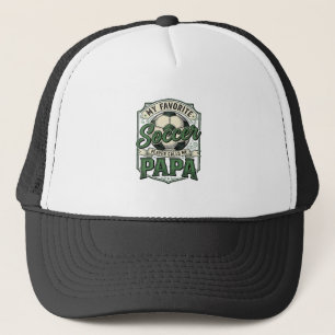 Soccer Papa Vintage Engraving Shirt Design_1 Trucker Hat