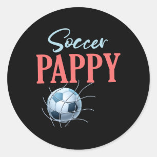 Soccer Pappy Gifts For Fathers Day Soccer Fans Spo Classic Round Sticker