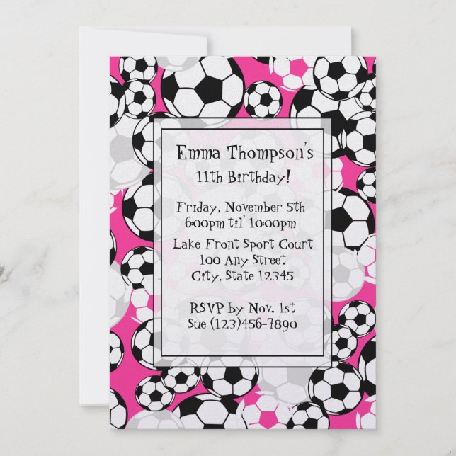 Soccer Party Invitation (Front)