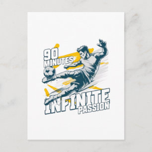 Soccer Passion 90 Minutes Quote Postcard - Inspir
