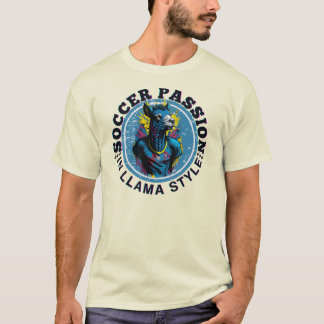 Soccer Passion in Llama Style, Soccer T-Shirt