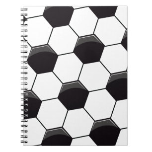 Soccer Pattern Spiral Notebook
