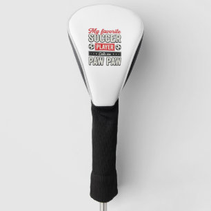 Soccer Paw Paw Vintage Player Grandpa Shirt Design Golf Head Cover
