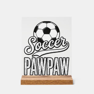 Soccer Pawpaw Vintage Engraving Shirt Design_1 Acrylic Sign