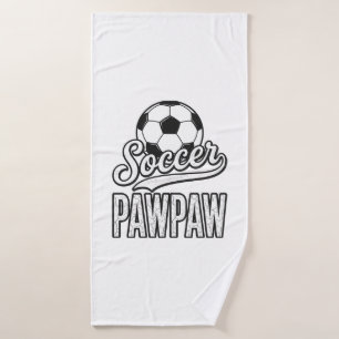 Soccer Pawpaw Vintage Engraving Shirt Design_1 Bath Towel