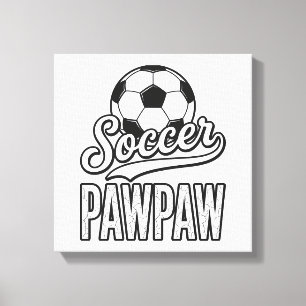 Soccer Pawpaw Vintage Engraving Shirt Design_1 Canvas Print