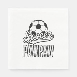 Soccer Pawpaw Vintage Engraving Shirt Design_1 Napkin