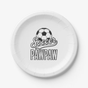 Soccer Pawpaw Vintage Engraving Shirt Design_1 Paper Plate