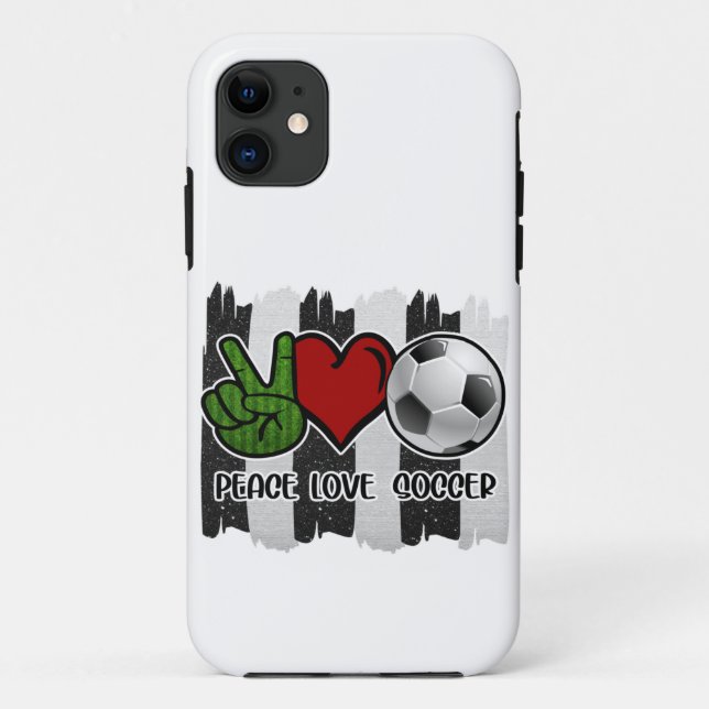 Soccer Peace and Love Case-Mate iPhone Case (Back)