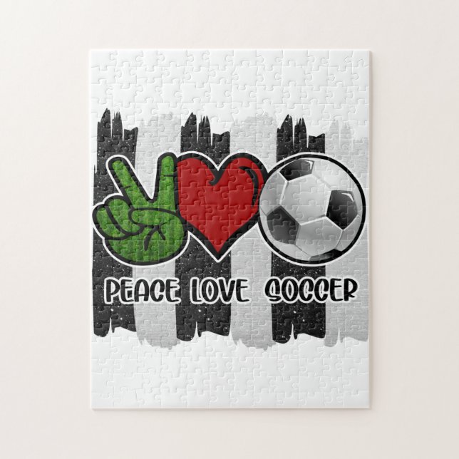 Soccer Peace and Love Jigsaw Puzzle (Vertical)