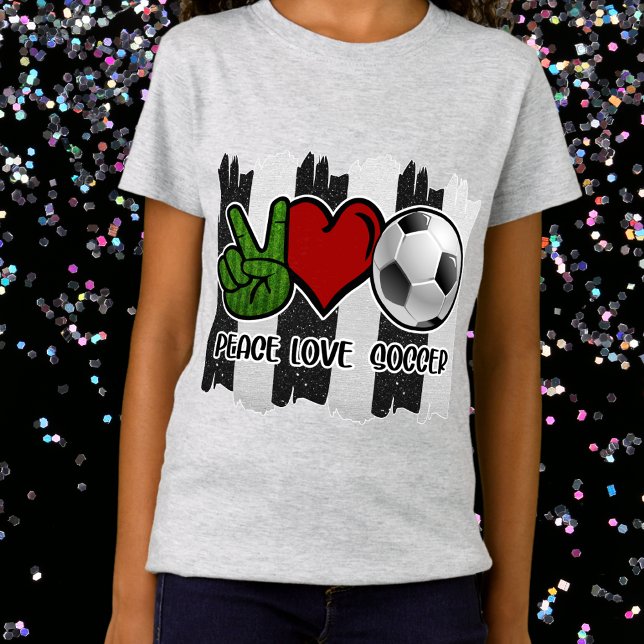 Soccer Peace and Love T-Shirt (Creator Uploaded)