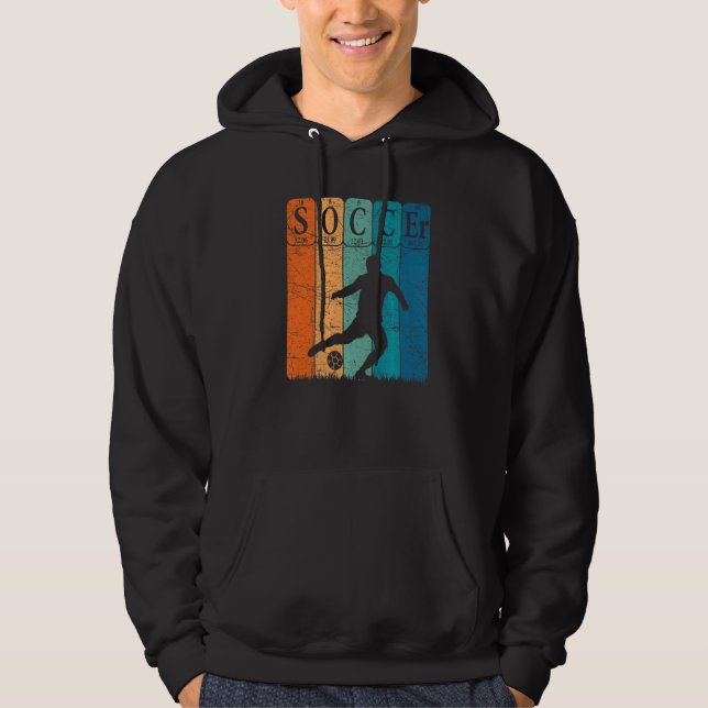 Soccer Periodic Table Elements Soccer Player Nerd  Hoodie (Front)