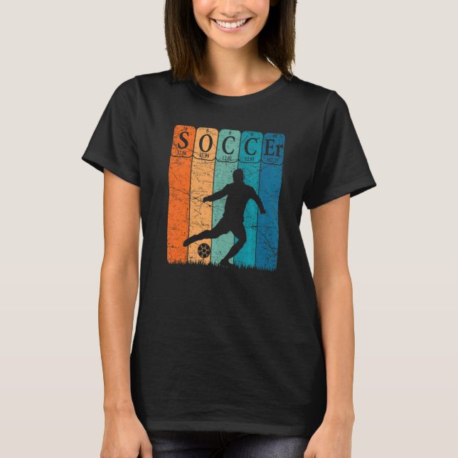Soccer Periodic Table Elements Soccer Player Nerd  T-Shirt (Front)