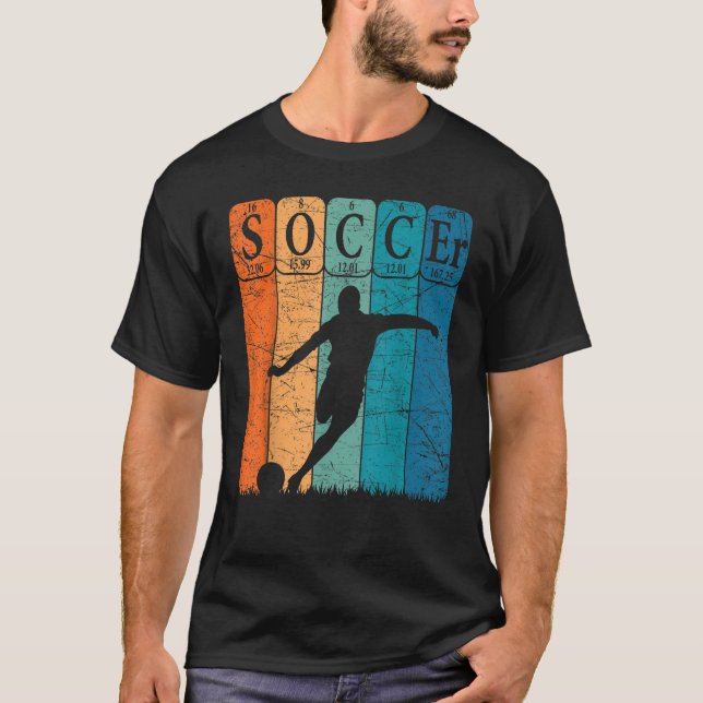 Soccer Periodic Table Elements Soccer Player Nerd  T-Shirt (Front)
