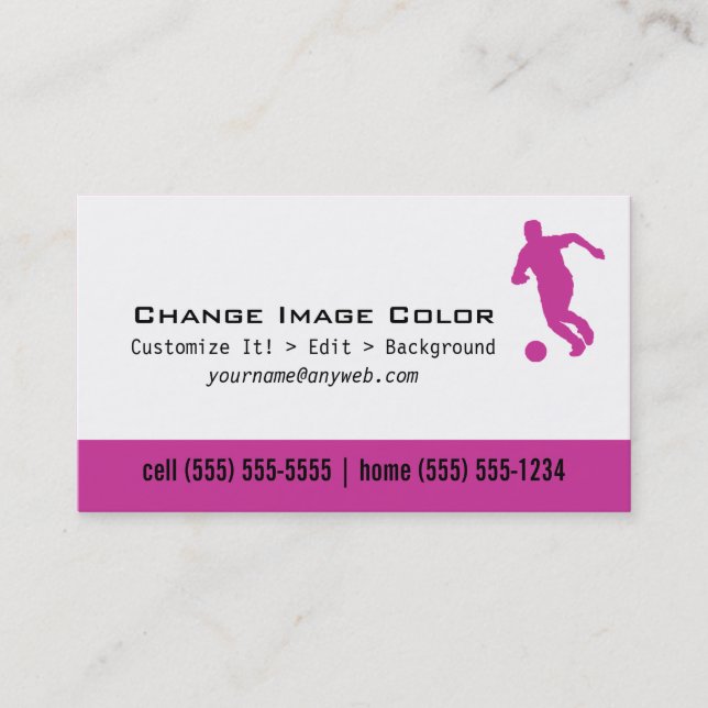 Soccer - Personal Business Card (Front)