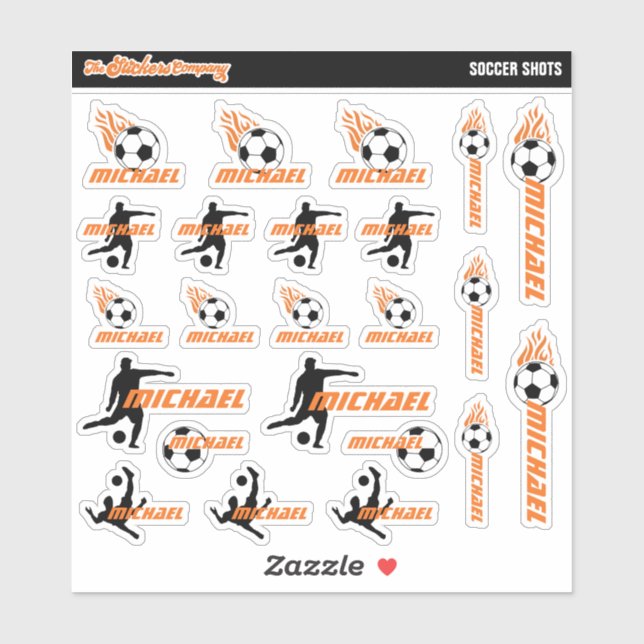 Soccer Personalised Name Labels | School (Sheet)
