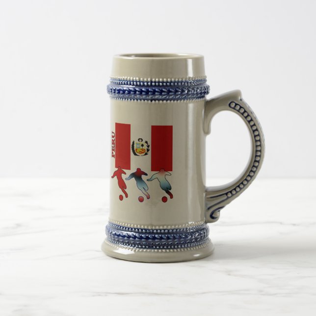 Soccer Peru Beer Stein (Right)