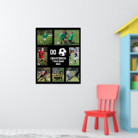 Soccer photo collage team name number black