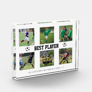 Soccer photo collage template