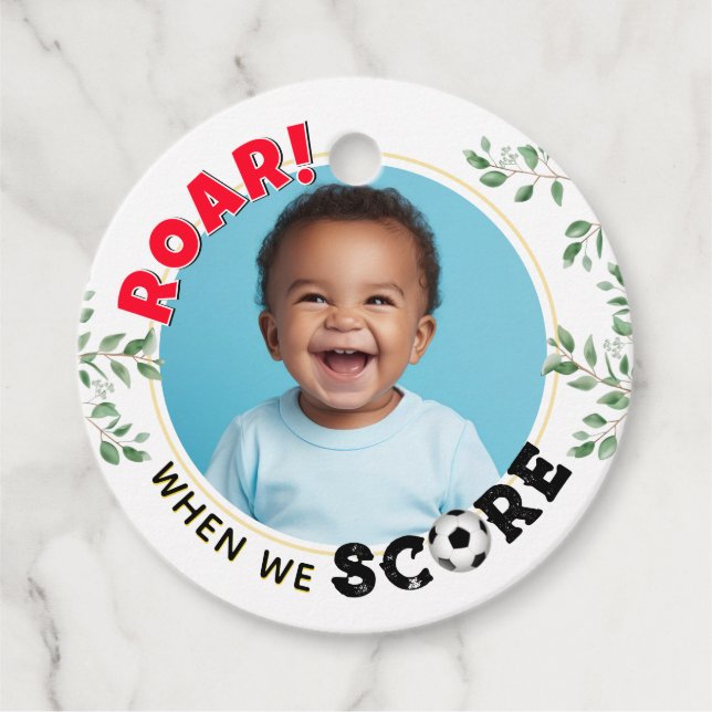 Soccer Photo Favour Tags (Front)