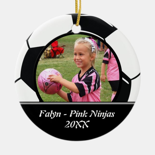 Soccer Photo Ornament (Front)