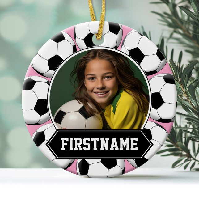 Soccer Photo Ornament for Youth (A soccer ornament with a place to add a photo and name)