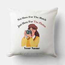 Soccer Photographer Personalised Throw Pillow