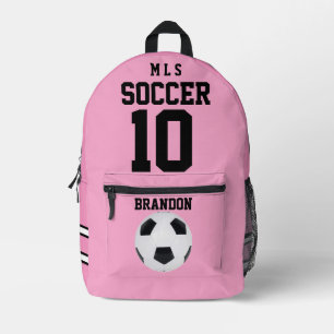 soccer pink backpacks rose personalised player gol