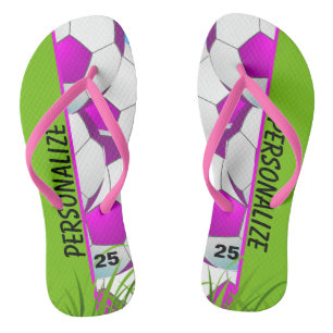 Soccer Pink Custom Jandals