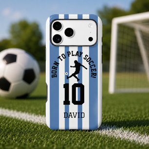 Soccer Pinstripe Jersey Number Design