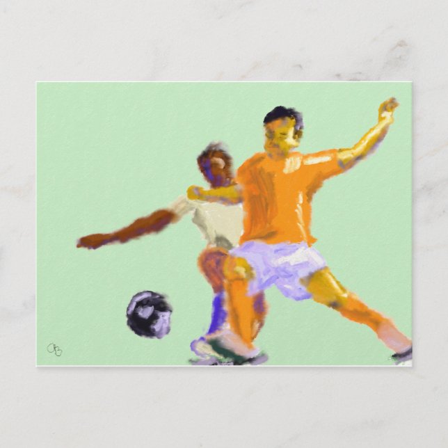 Soccer Play Art Postcard (Front)
