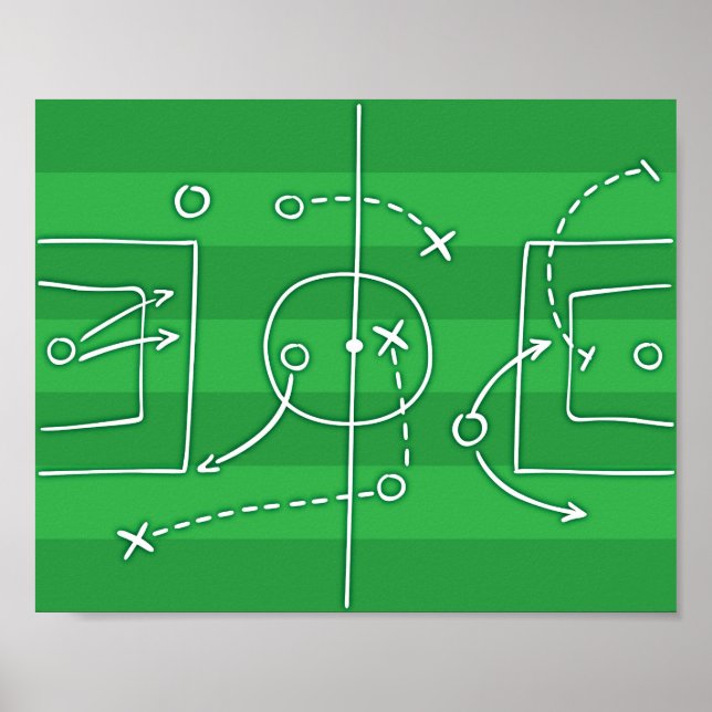 Soccer PLAYBOOK Sign Print (Front)