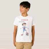 Soccer player 5 years boy sports birthday party T-Shirt (Front Full)