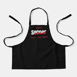Soccer Player Abstract Swish - Word Art Apron