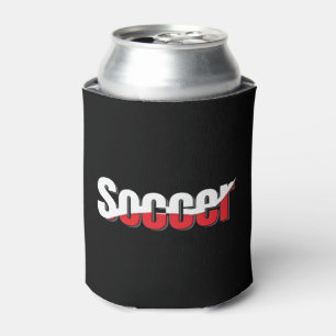 Soccer Player Abstract Swish - Word Art Can Cooler