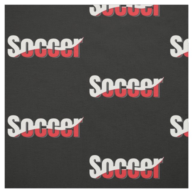 Soccer Player Abstract Swish - Word Art Fabric (Swatch)
