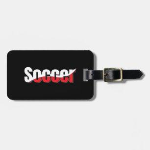 Soccer Player Abstract Swish - Word Art Luggage Tag