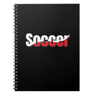 Soccer Player Abstract Swish - Word Art Notebook
