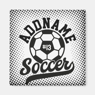 Soccer Player ADD NAME Football Team Personalised Magnet