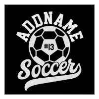 Soccer Player ADD NAME Football Team Personalised