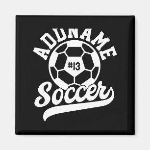 Soccer Player Add Name Football Team Personalized Magnet