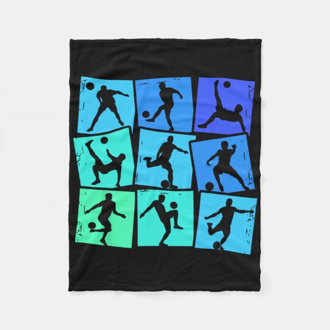 Soccer Player Boys Kids Men  Fleece Blanket (Front)