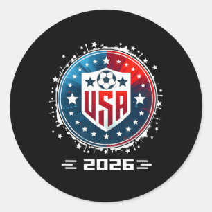 Soccer Player Boys Kids Men Youth Soccer  Classic Round Sticker