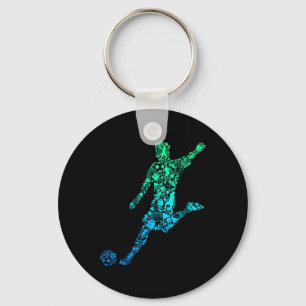 Soccer Player Boys Kids Youth Men _2 Key Ring