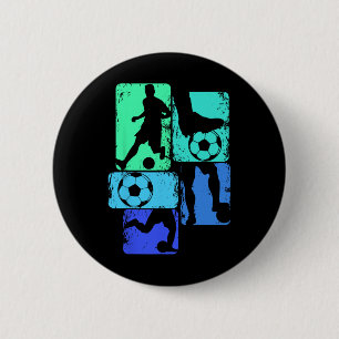 Soccer Player Boys Kids Youth Men  6 Cm Round Badge