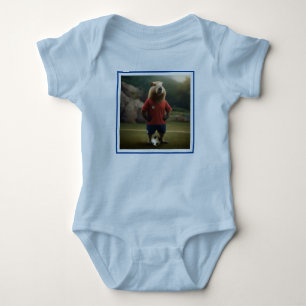 Soccer Player Capybara, Baby Bodysuit